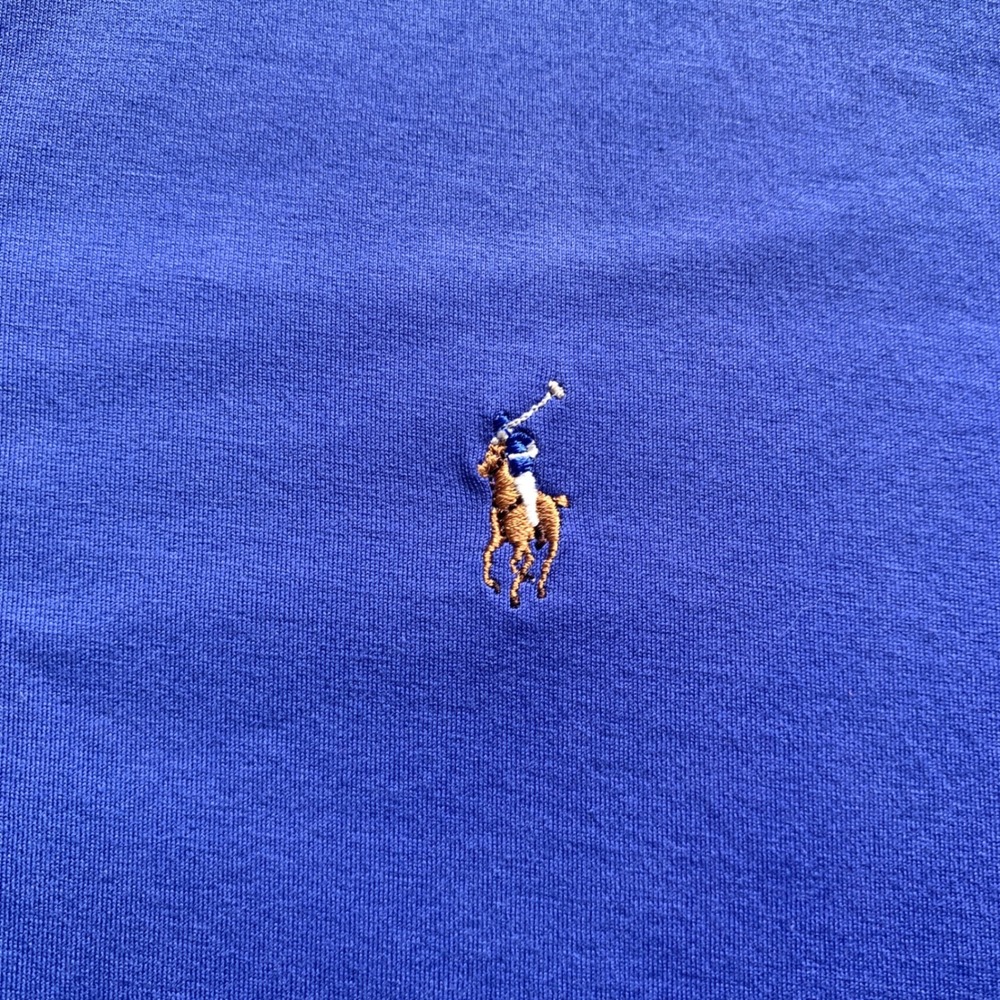 NWT Polo Golf Ralph‎ Lauren Men's L Blue Vintage Lisle Pima Cotton Polo Shirt - Picture 6 of 10